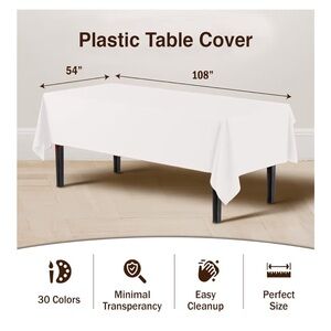 White Tablecloth - pack of 7